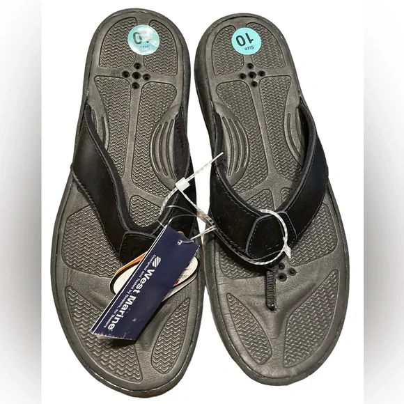 Shoes | Nwt Mens Size 1 West Marine Black Sandal Flip Flop  display picture 2